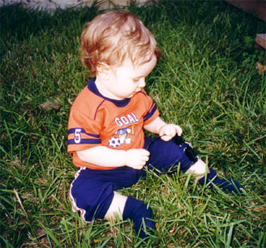 Playing in the grass