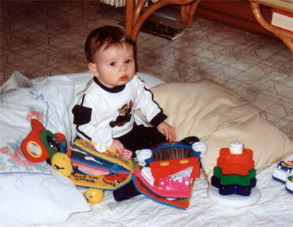 Among his toys