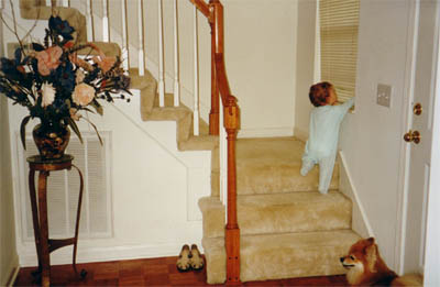 Climbing the stairs